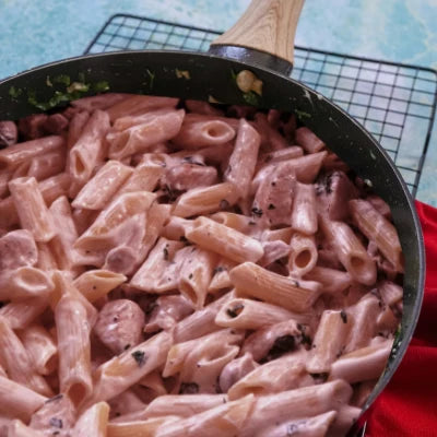 Leckere Pasta mit Putenbrust